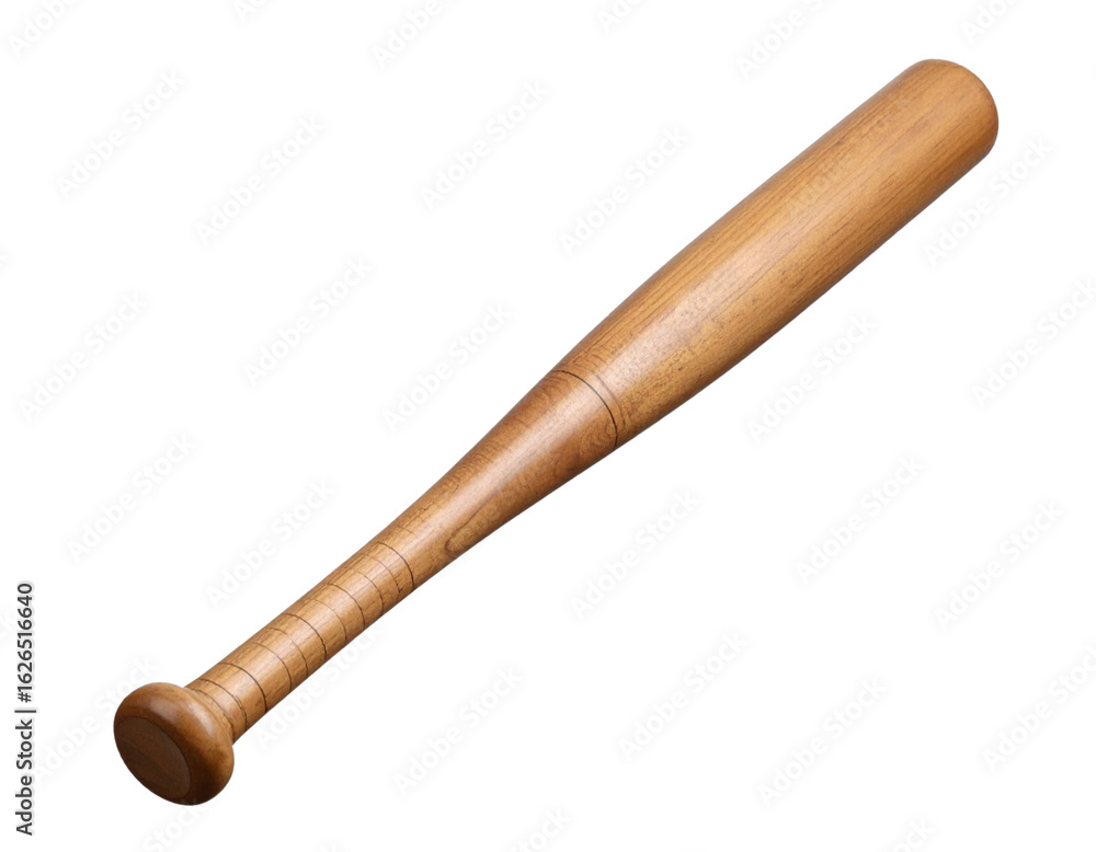 Classic Wooden Baseball Bat in Upright Position, Natural Finish, Transparent PNG Classic Wooden Baseball Bat in Upright Position, Natural Finish, Transparent PNG