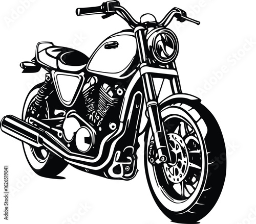 motorcycle on white background