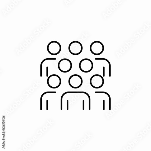 large group icon sign vector