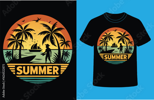 Vector summer vibes only summer t shirt design
