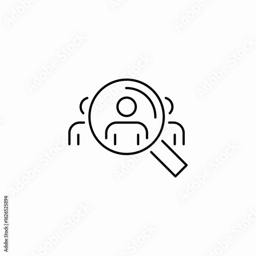 specific search icon sign vector