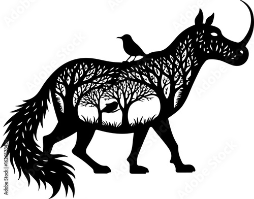 Nature Within: Wildlife Silhouette Art"