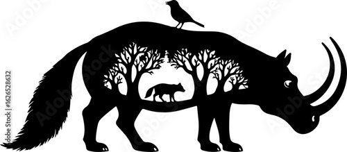 Nature Within: Wildlife Silhouette Art"
