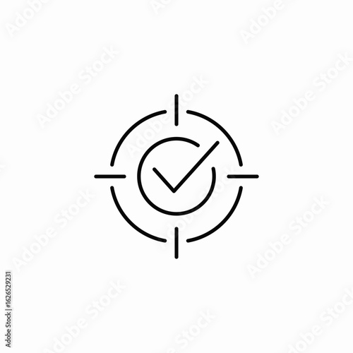 target reached icon sign vector