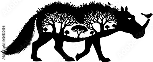 Nature Within: Wildlife Silhouette Art"