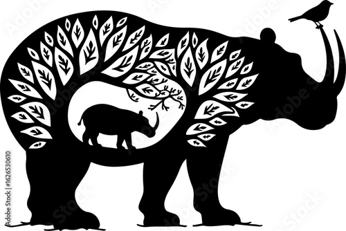 Nature Within: Wildlife Silhouette Art"