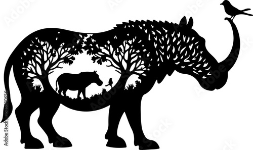 Nature Within: Wildlife Silhouette Art"