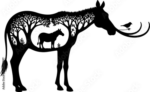 Nature Within: Wildlife Silhouette Art"