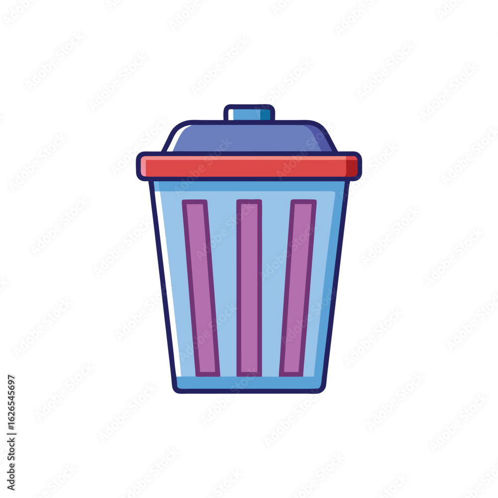 A minimal outline illustration of a dust bin or trash container, perfect for waste disposal, recycling, or office cleanliness themes, isolated on a clean white background A minimal outline illustration of a dust bin or trash container, perfect for waste disposal, recycling, or office cleanliness themes, isolated on a clean white background