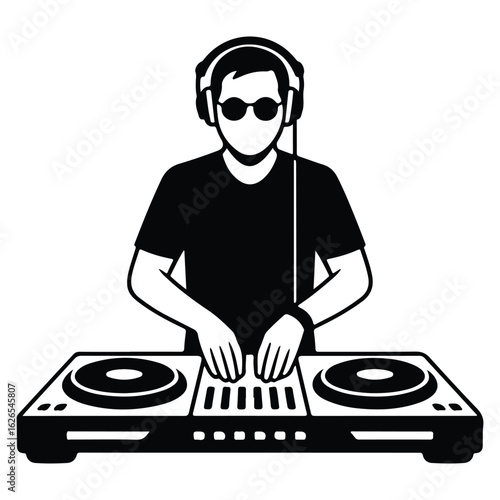 dj with headphones