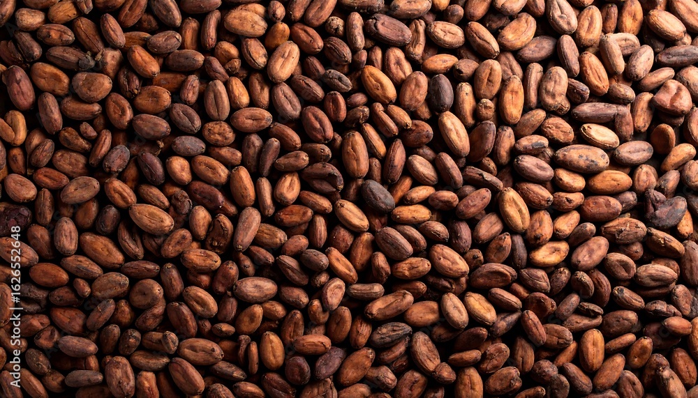Cocoa beans close-up Cocoa beans close-up