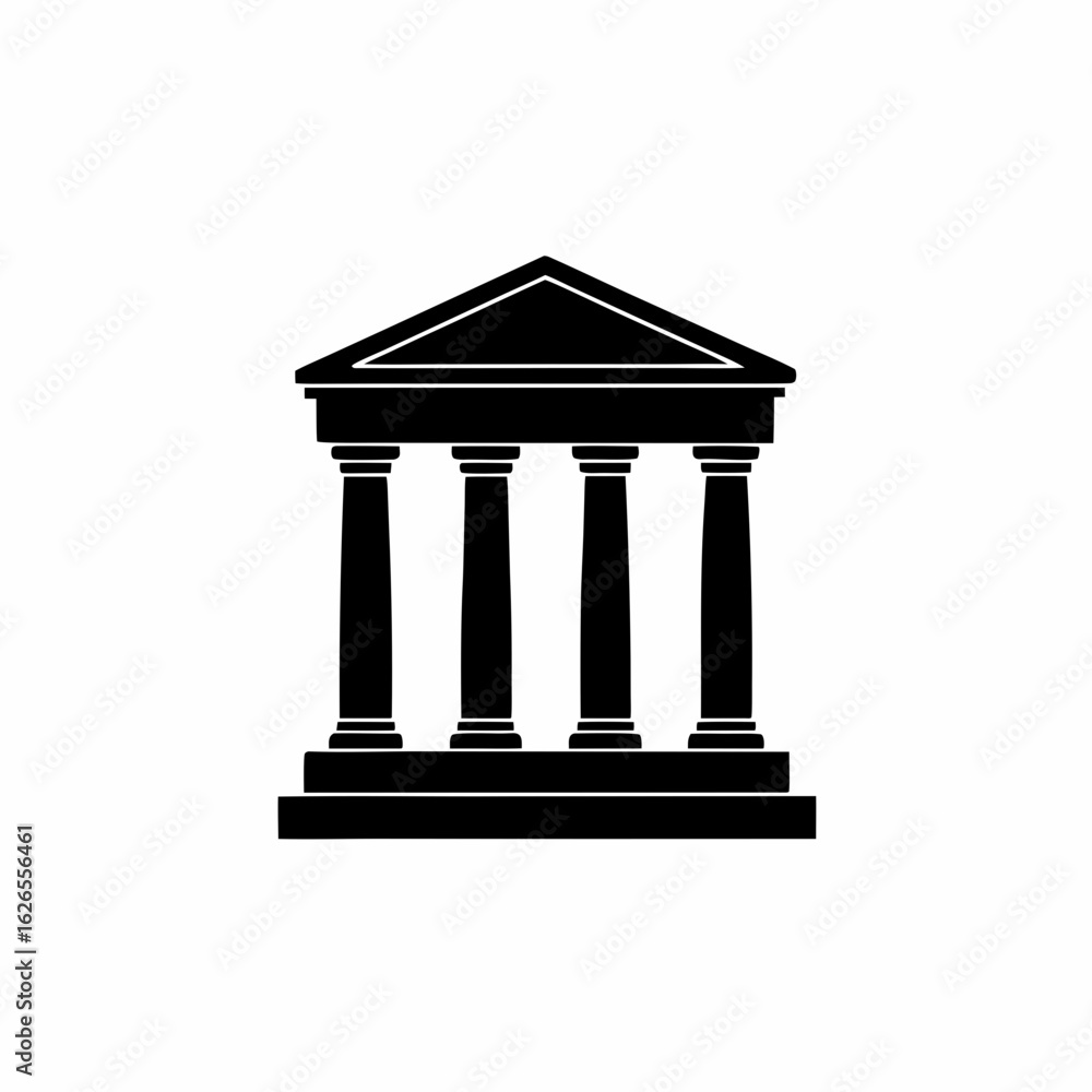 Fototapeta premium creative details Greek Temple Icon Vector Illustration