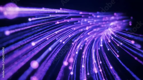  A vibrant abstract landscape of colorful waving digital particles with bokeh. A futuristic data visualization or technology soundwave background.