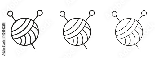 Wool ball icon linear style sign for mobile concept and web design.