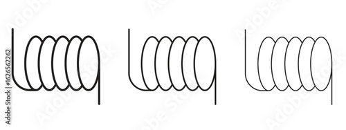 Wire coil icon linear style sign for mobile concept and web design.
