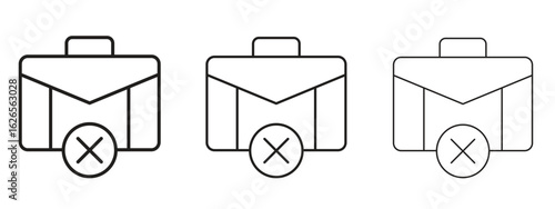 Unemployment icon linear style sign for mobile concept and web design.