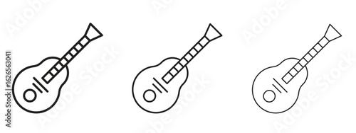 Ukulele icon linear style sign for mobile concept and web design.