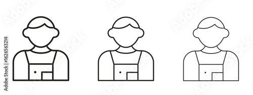 Tourist Guide icon linear style sign for mobile concept and web design.