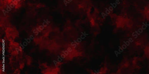 Red color powder explosion isolated on black background. Colorful dust explode. Paint Holi, dust particles splash. Network concept with spray. Futuristic technology element. 3D rendering.	