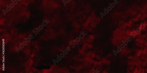 Red color powder explosion isolated on black background. Colorful dust explode. Paint Holi, dust particles splash. Network concept with spray. Futuristic technology element. 3D rendering.	