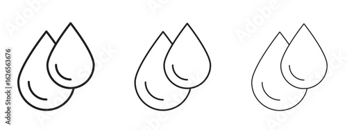 Tear drop icon linear style sign for mobile concept and web design.