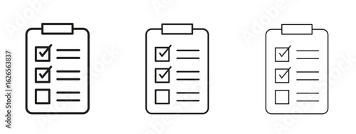 Survey icon linear style sign for mobile concept and web design.
