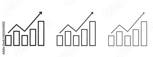 Stagflation icon linear style sign for mobile concept and web design.