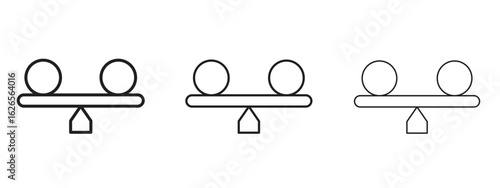 Stability icon linear style sign for mobile concept and web design.