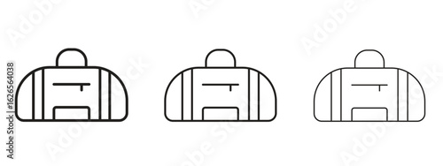 Sports bag icon linear style sign for mobile concept and web design.