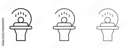 Solarium icon linear style sign for mobile concept and web design.