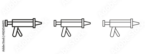 Sealants gun icon linear style sign for mobile concept and web design.