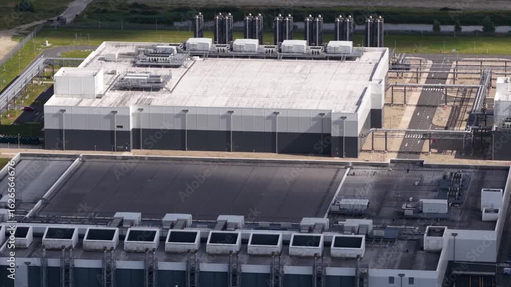 cooling fans on the data center in the Eemshaven, The Netherlands. Internet infrastructure. Data and IT, cloud storage infrastructure. cooling fans on the data center in the Eemshaven, The Netherlands. Internet infrastructure. Data and IT, cloud storage infrastructure.