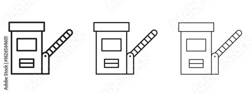 Road toll icon linear style sign for mobile concept and web design.