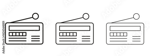 Radio icon linear style sign for mobile concept and web design.