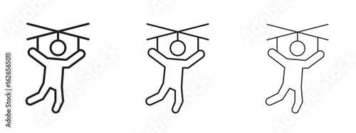 Puppet icon linear style sign for mobile concept and web design.