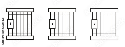 Prison icon linear style sign for mobile concept and web design.