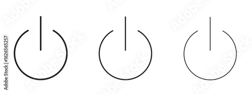 Power icon linear style sign for mobile concept and web design.
