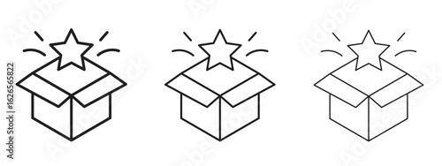 New product icon linear style sign for mobile concept and web design.