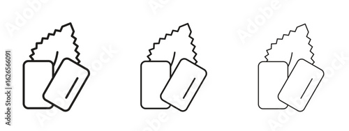 Mint gum icon linear style sign for mobile concept and web design.