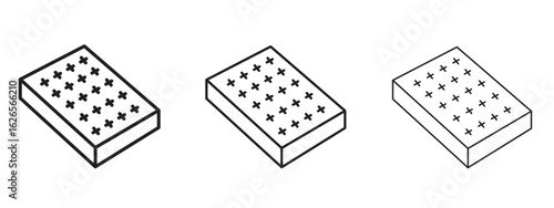 Mattress icon linear style sign for mobile concept and web design.