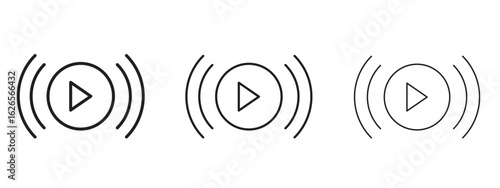 Livestream icon linear style sign for mobile concept and web design.