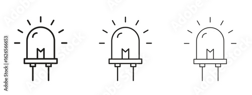 LED icon linear style sign for mobile concept and web design.