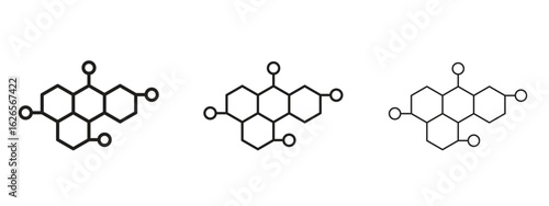 Hormones icon linear style sign for mobile concept and web design.