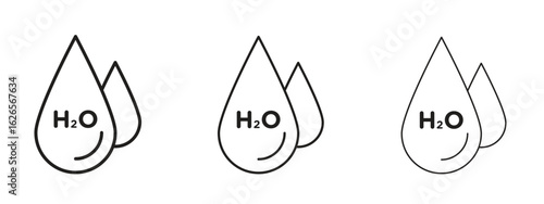 H2o icon linear style sign for mobile concept and web design.
