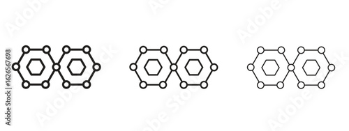 Graphene icon linear style sign for mobile concept and web design.