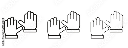 Gloves icon linear style sign for mobile concept and web design.