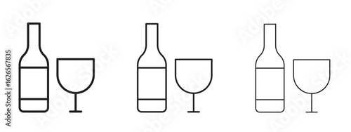 Gin icon linear style sign for mobile concept and web design.