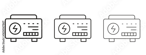 Generator icon linear style sign for mobile concept and web design.