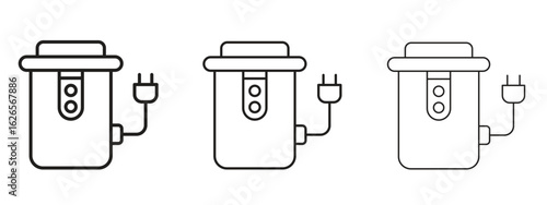 Garbage disposal icon linear style sign for mobile concept and web design.