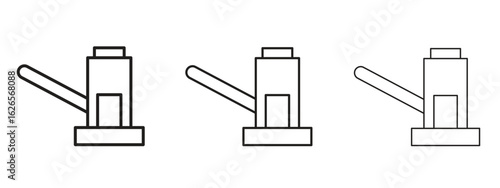 Floor sanding machine icon linear style sign for mobile concept and web design.